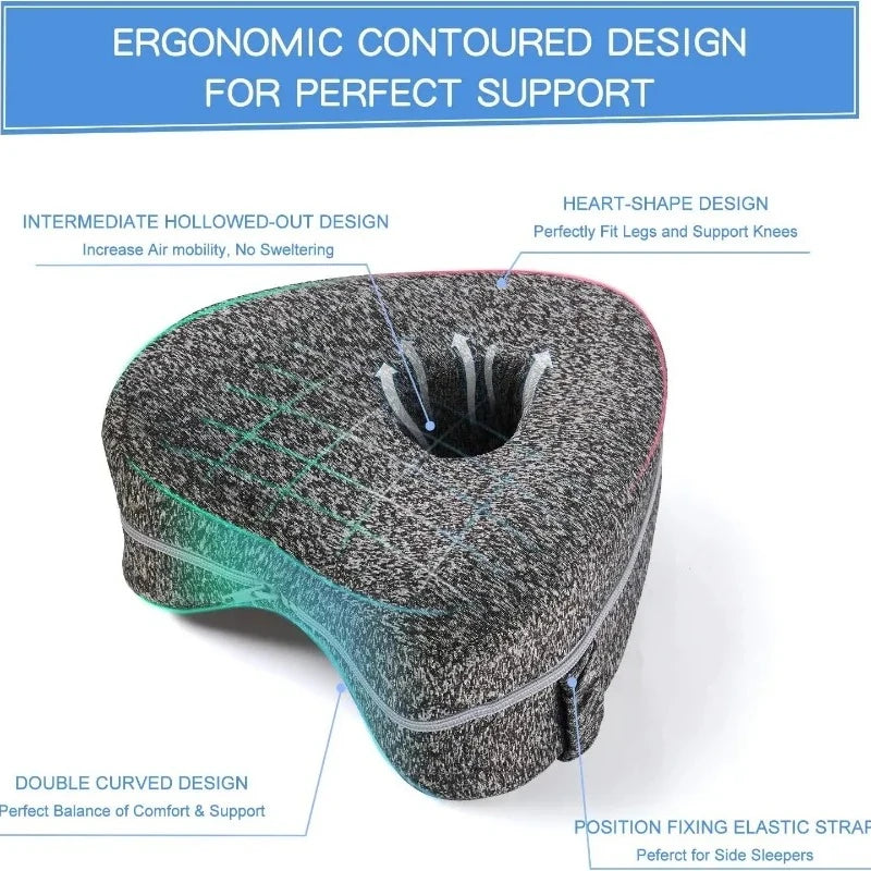 Leg Pillow Knee Pillow for Side Sleepers Leg Pillows for Sleeping Knee Cushion for Sleeping Suitable for Relieving Leg Knee Pain