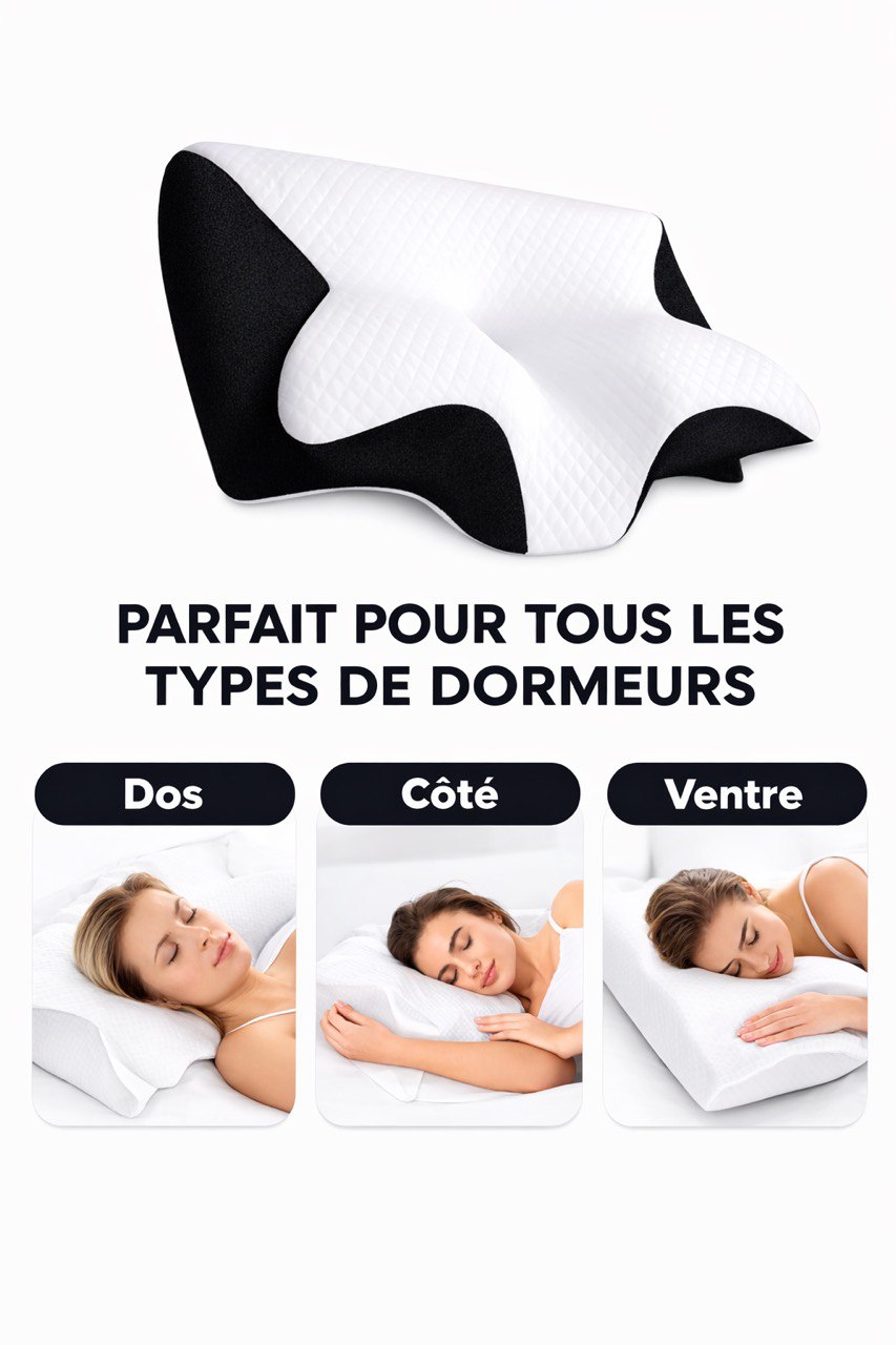 Somnely™ – Coussin Cervical Ergonomique à Mémoire de Forme